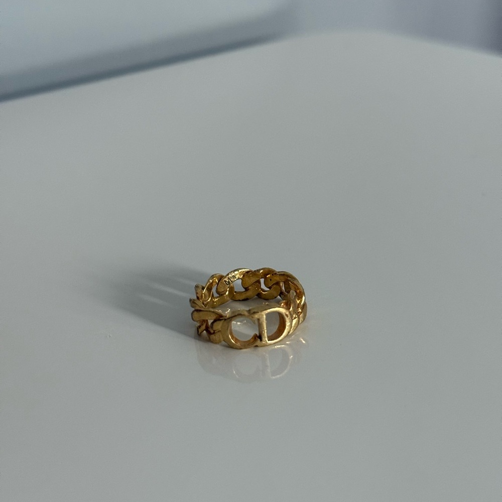 Dior Gold Chain-Link Ring
